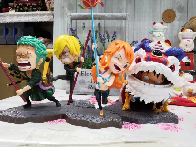 Anime One Piece Danças de dragões 2018 Ano Novo Chinês Ver. Figura bonito  modelo brinquedos - AliExpress