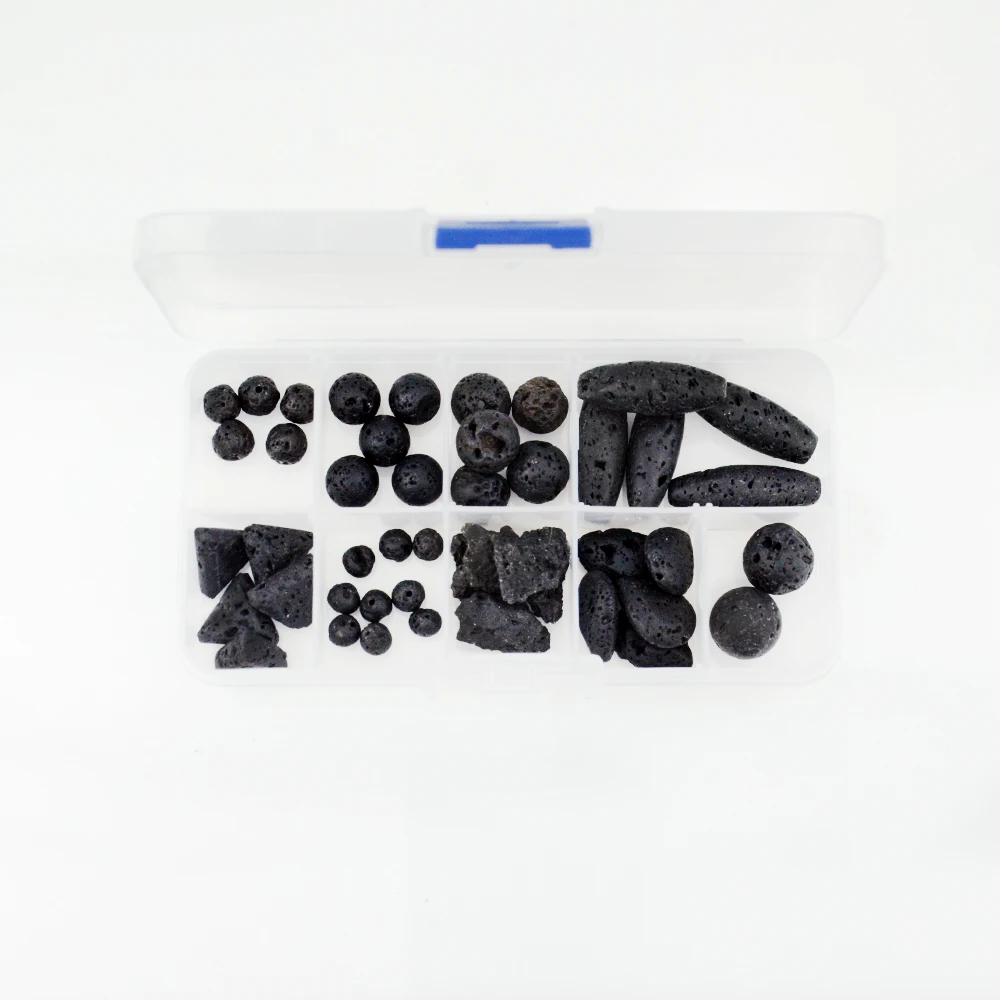 

Multi-design lava beads charms jewelry national black lava stone accessories for DIY necklace bracelet jewelry