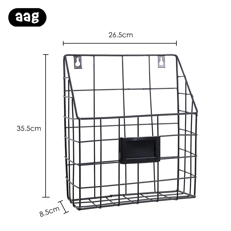 Скандинавском металлический журналы-газеты корзина для хранения Настенный книга железная стойка для хранения держатель настенный украшения для офиса дома