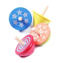 12 шт. деревянные игрушки многоцветная ed вращающаяся комбинация детская Когнитивная интеллектуальная цветная игрушечный гироскоп Спиннер