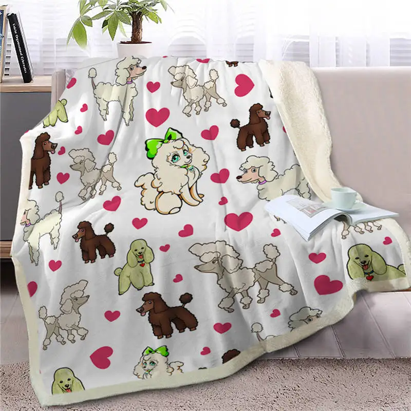 Blesslive одеяло с рисунком шерпы на кровати, кавалер, король, Шарль, спаниель, коллекция покрывало для детей, покрывало с животными - Цвет: Dog10