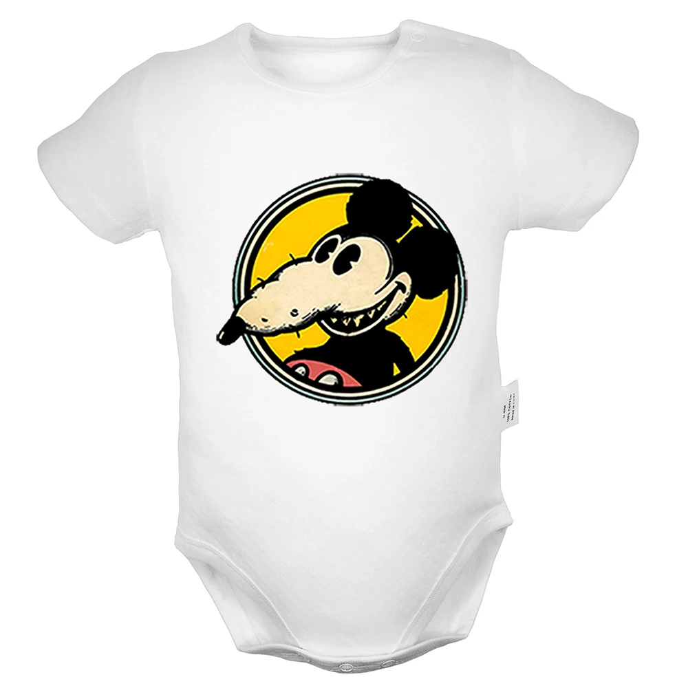 Панковский костюм для новорожденных с принтом «Fishbone rock» и «ADICTS Rebel mouse»; костюм для малышей; комбинезон для малышей; хлопковая одежда - Цвет: YbBSW400D