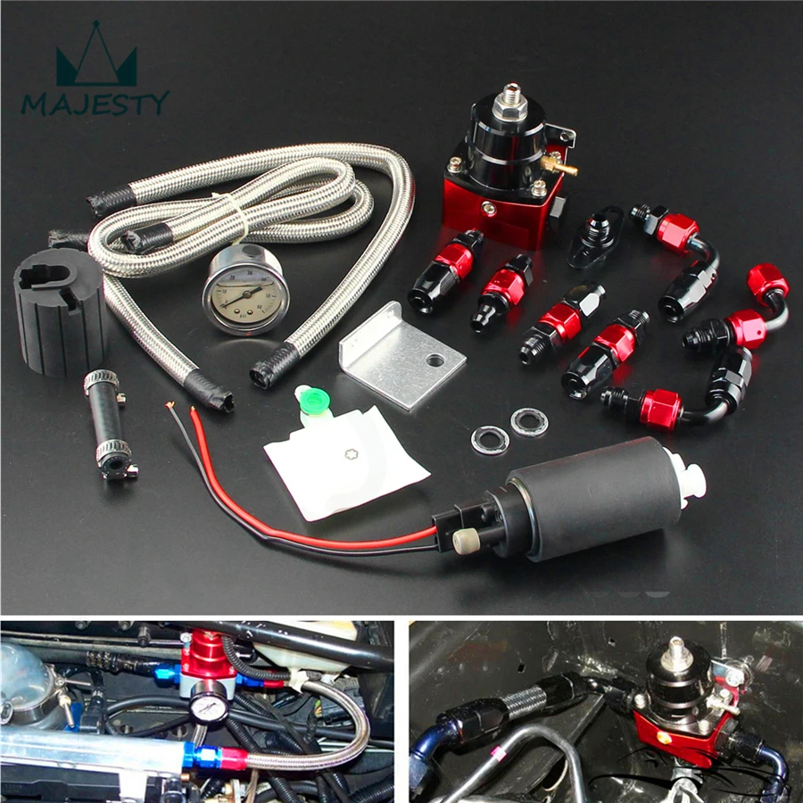 

Adjustable Fuel Pressure Regulator&255 LPH fuel pump Kit FIT FOR DSM GTI EVO