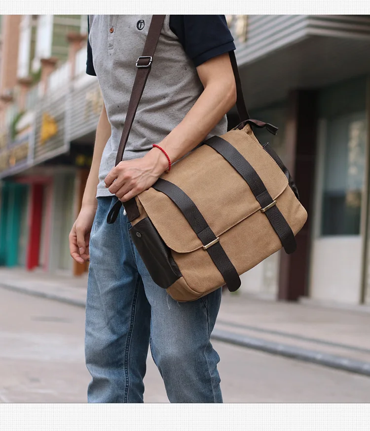 Холщовая кожаная сумка через плечо, винтажные сумки-мессенджеры, большая сумка на плечо, дорожные сумки, мужские военные армейские сумки для ноутбука