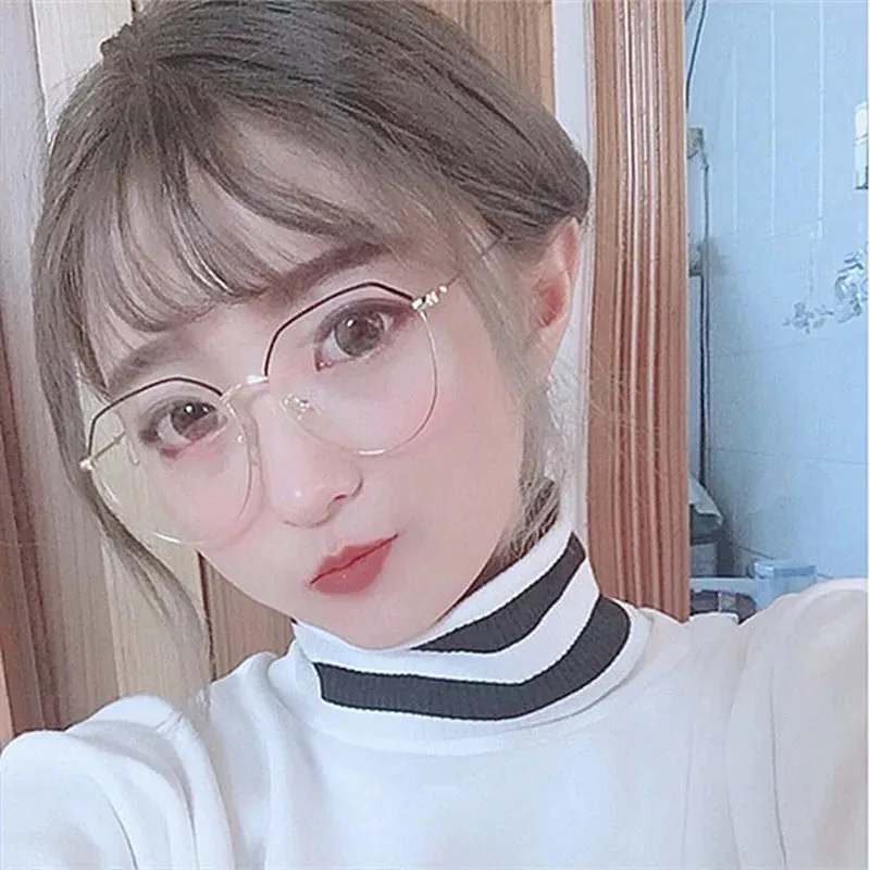 

Fashion Unisex Retro Irregular Multiple Colour Polygon Frame Clear Lens Glasses Optical Glasses Quiet style Reading Glass