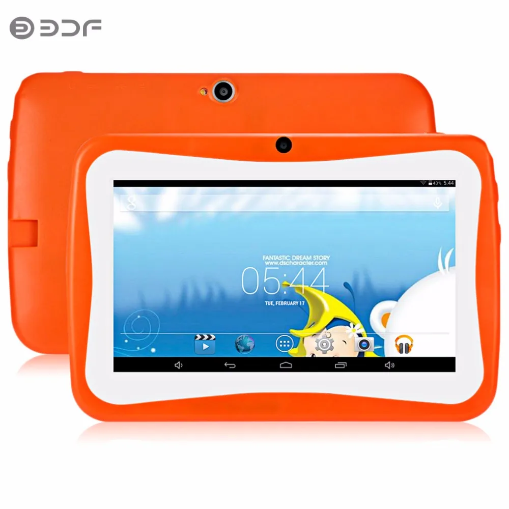 

7 Inch Kids Tablets PC Education Android 4.4 with Rubber holster Quad core Nice Design Learning entertainment tablet Pc