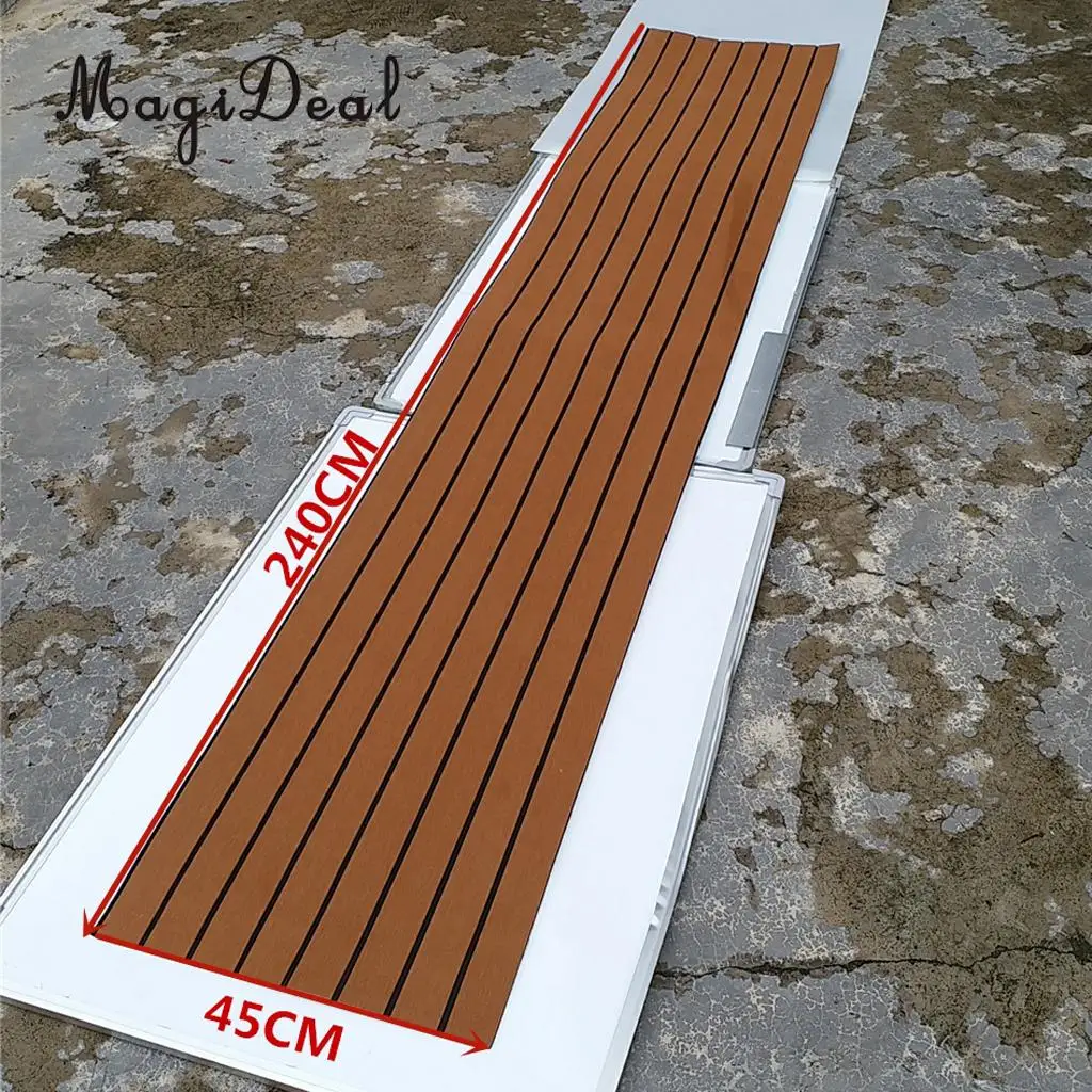 Self-Adhesive 450x2400x6mm EVA Foam Boat Yacht Flooring Teak Decking Sheet Pad Carpet for RV Car Marine Boat Yacht Accessories