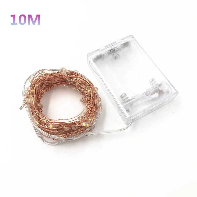New 2M 5M 10M Copper Silver Wire LED String lights Waterproof Holiday lighting For Fairy Christmas Tree Wedding Party Decoration New 2M 5M 10M Copper Silver Wire LED String lights Waterproof Holiday lighting For Fairy Christmas Tree Wedding Party Decoration