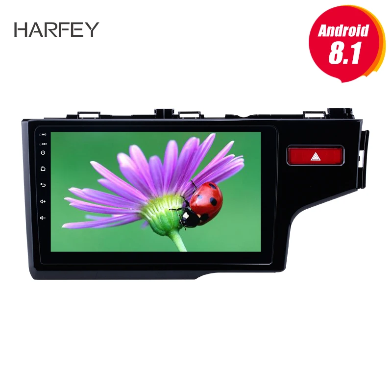 Top Harfey 10.1" Android 8.1  Car Wifi Bluetooth 3G car Multimedia Player 2din GPS For 2014 2015 HONDA JAZZ/FIT (RHD) GPS Navigation 0