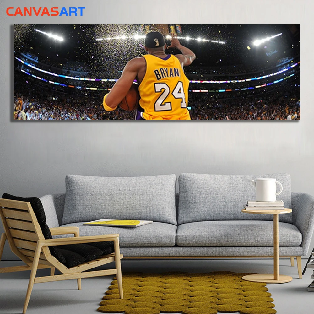 Kobe Bryant Basketball Lakers NBA Painting Canvas Print Art Home Decor Wall