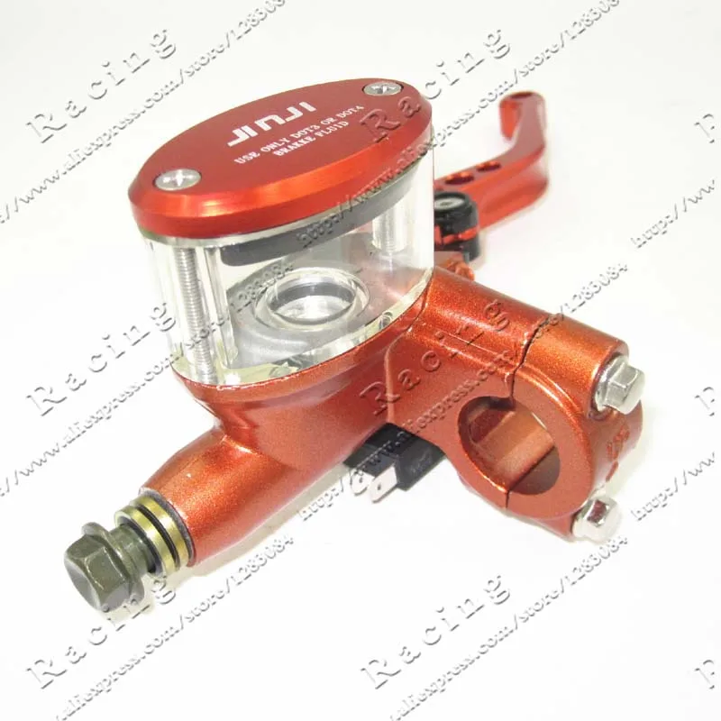 Hydraulic clutch Brake Hand Lever Disc Lever Left and Right for Electric motorcycle scooter CNC aluminum Orange