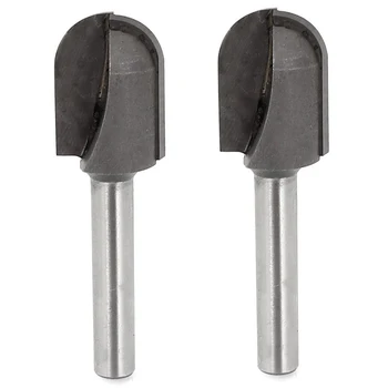

BIFI-1/4inch x 5/8inch Woodworking Straight Shank Round Nose Router Bit 2 Pcs