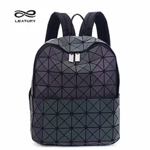 Leatury Mochila Bao bao Luminoso Noctilucentes Mujeres Baobao Bolsas Láser Celosía Geométrica Mochila para Adolescentes Niñas Mochilas escolares Mochila escolar