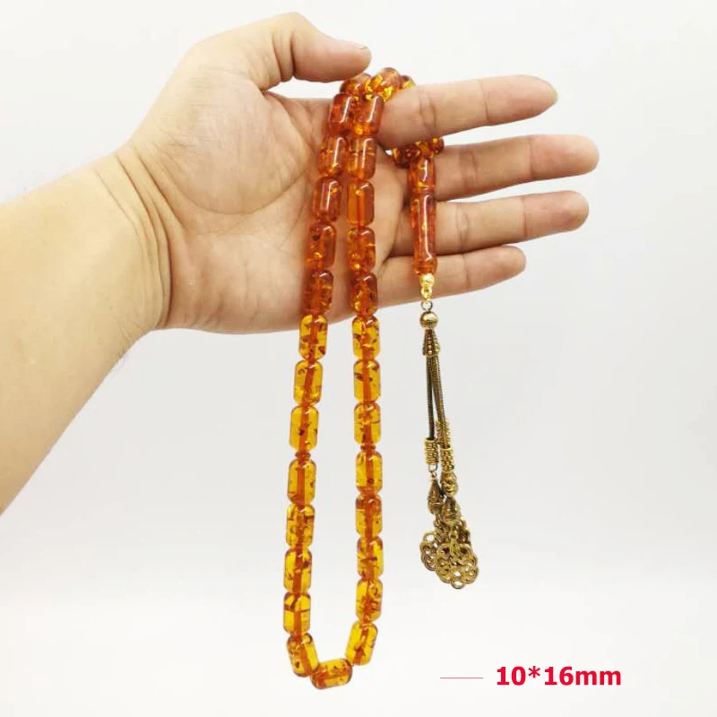 Ambers tasbih мусульманский четки бронзовые металлические кисточки подарок Рамадан