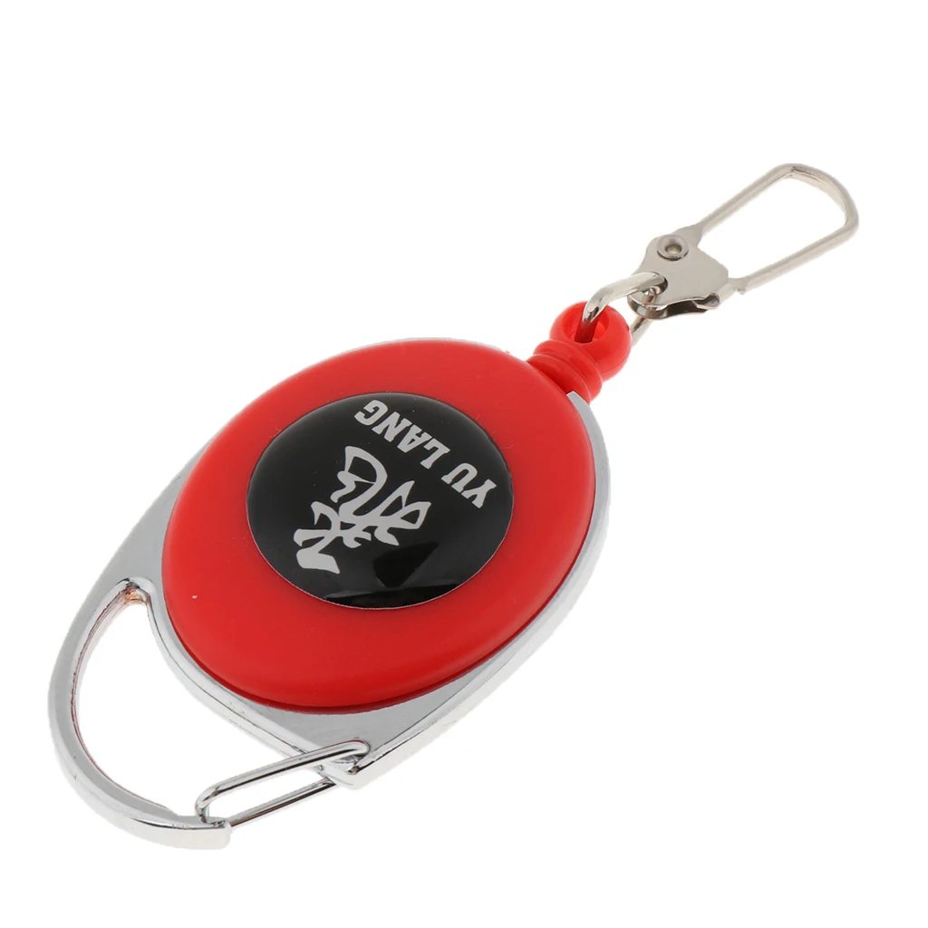 Perfeclan Outdoor Retractable Key Chain Badge Holder Ring Clip 17 inch Nylon Line Keychain Hiking Anti Lost Waist Belt Hook 