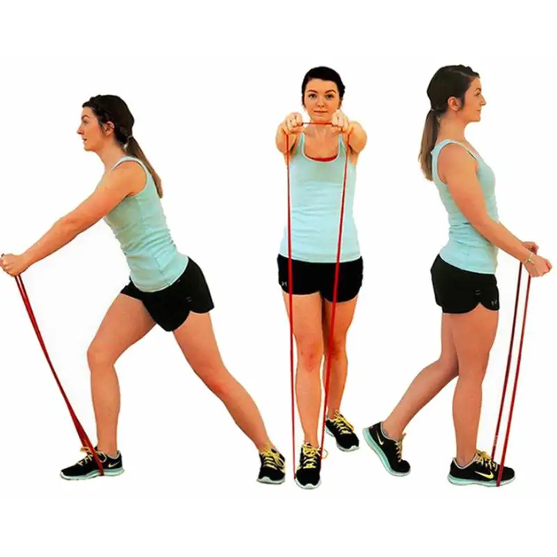 41 дюймов резинкой тренировки фитнес-Вьетнамки с эластичным ремешком для пилатеса и йоги латексные Эспандеры фиолетовый Упражнения оборудование для кроссфита