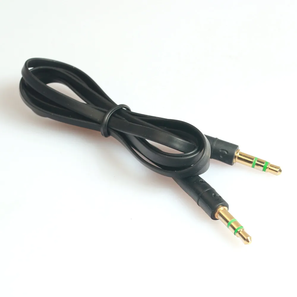 Vovotrade 3,5 мм вспомогательный кабель аудио кабель папа-папа плоский Aux кабель 1 м Прямая поставка