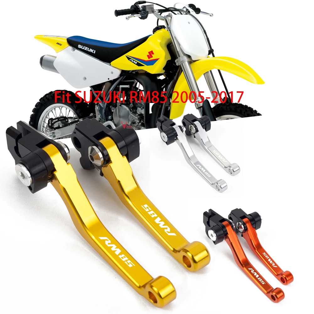 Motorcycle CNC Pivot Brake Clutch Lever Dirt Bike Motocross handlebar Levers For Suzuki RM85 RM 85 2005-2014 2015 2016 2017 (4)