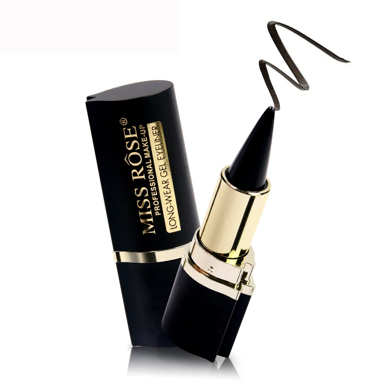 Miss Rose Matte Black Eyeliner Quick Dry Waterproof Long Lasting Makeup Easy to Wear Eye Liner Gel Make Up Miss Rose Matte Black Eyeliner Quick Dry Waterproof Long Lasting Makeup Easy to Wear Eye Liner Gel Make Up