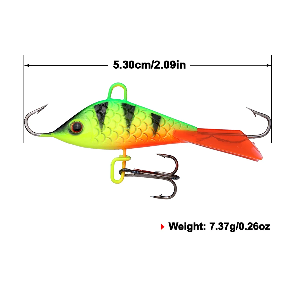 Goture зимняя приманка для подледной рыбалки 5,30 см 7,37 г Детские приманки рыболовные снасти балансир для Рыбная ловля окуня Щука бас Walleyes