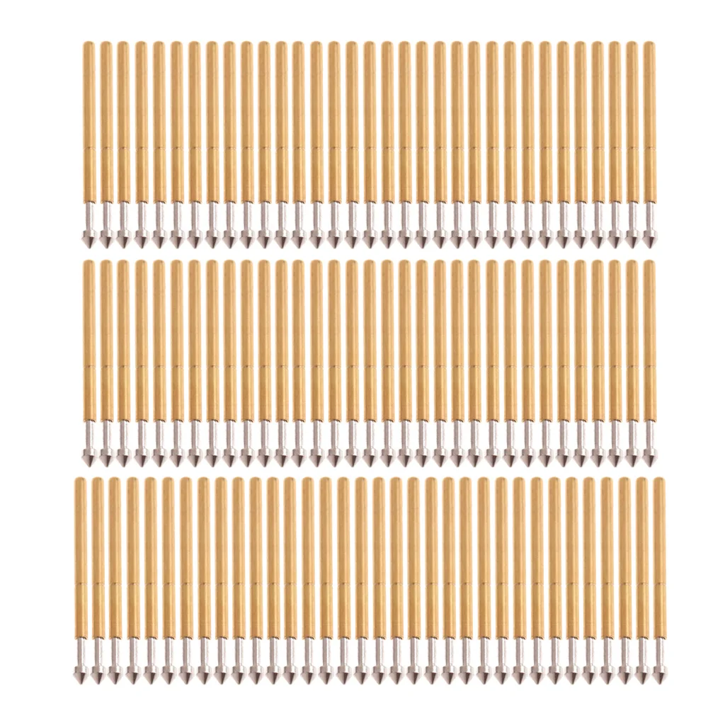 

100 Pcs Spring Test Probe Pogo Pin P75-E2 Dia 1.3mm Length 16.5mm #319