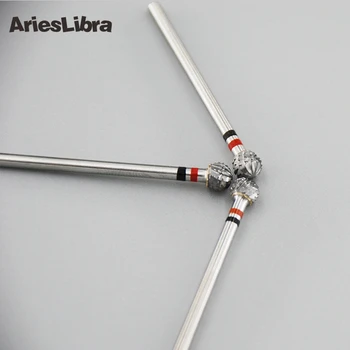 

AriesLibra 10PCS Electric File Nail Art Drill Bit Small Ball Alloy Nail Manicure Machine Accessory Remove Polish Nail Art Set