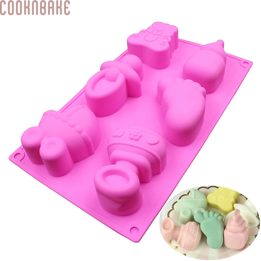 COOKNBAKE baby силиконовая форма для мыла ручной работы медведь пудинг торт