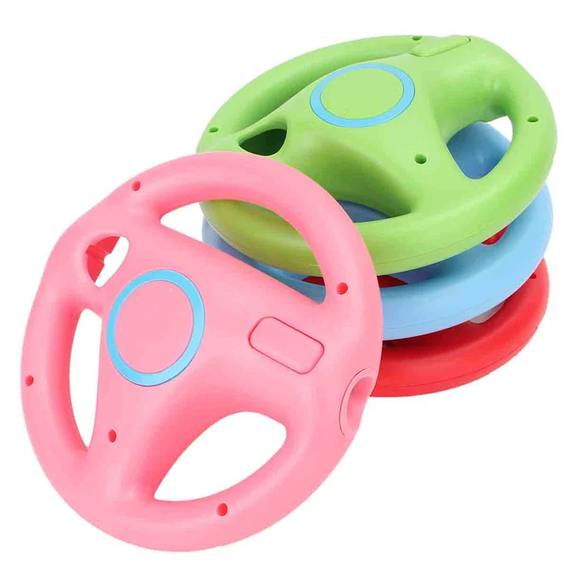 

1Pcs Game Racing Steering Wheel Controller For Nintendo For Wii Racing Game Controlle For Mario Kart Remote Controller 4 Colors