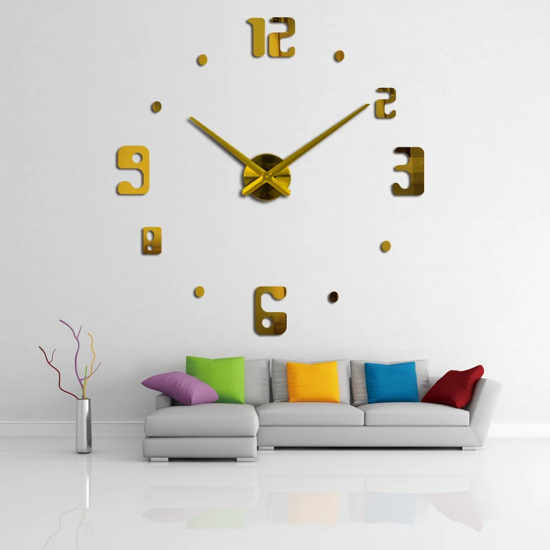 2018 новые настенные часы акриловые зеркальные reloj de pared кварцевые horloge для дома
