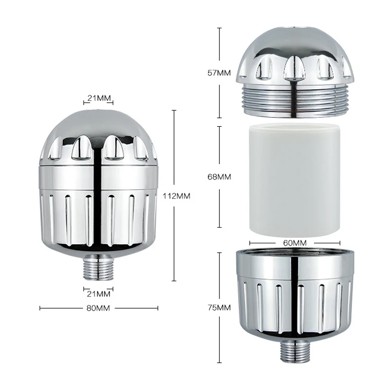 10 Stages Shower water filter with activated carbon vitamin C mineral ball filter for bathroom SPA for household water purifier (9)