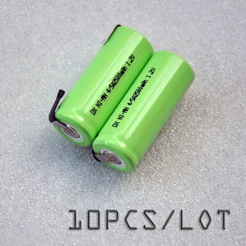

New 10PCS/LOT 4/5A 1.2V rechargeable battery 2500mah 4/5A 17430 4/5 A ni-mh nimh cell with welding tab pins with free shipping