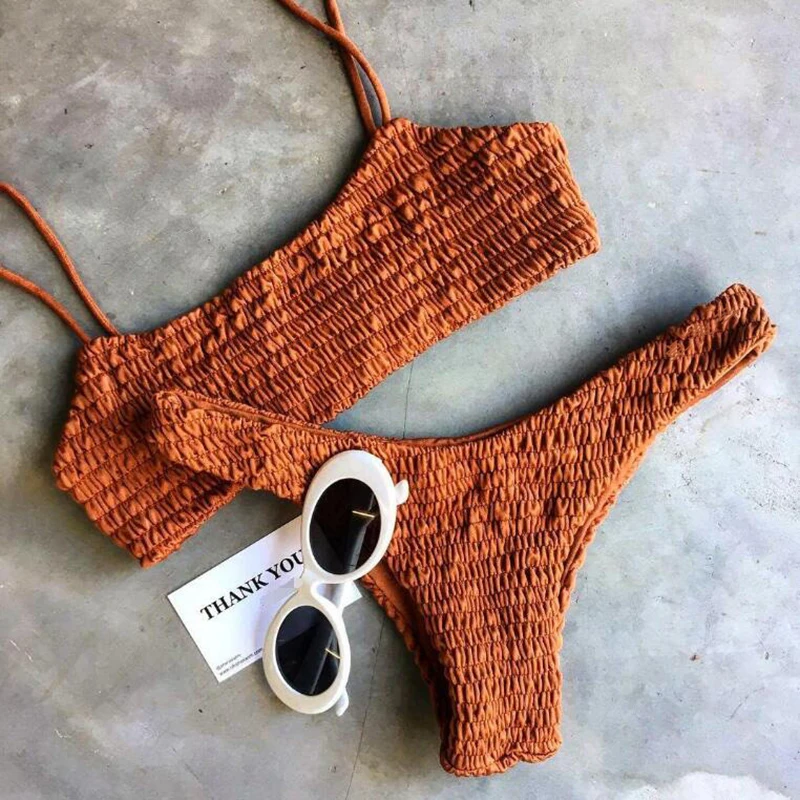 

Sexy Women Thong Bikini Set Swimwear Swimsuit Biquini Swimming Bathing Swim Suit Brazilian Bikinis Maillot De Bain Femme 2019