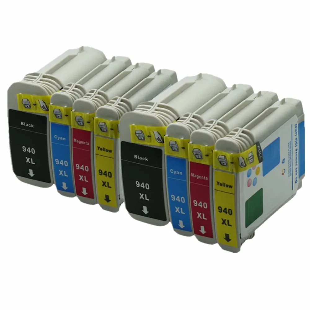 2 Set 8 Pack Inkjet Cartridge Ink Cartridges Compatible For HP HP940 HP940XL 940XL 940 XL