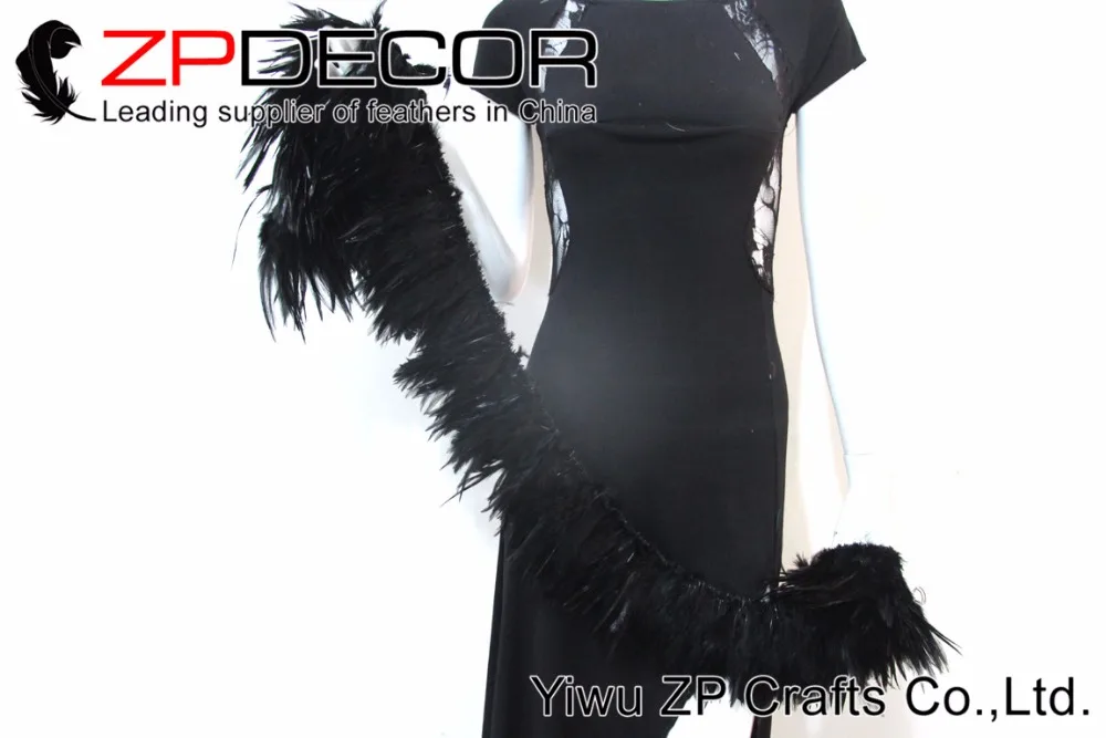 Zpdecor 700-800 шт./комплект 4-6 дюймов черный оптом нанизаны перья петуха седло для карнавала и Свадебные украшения
