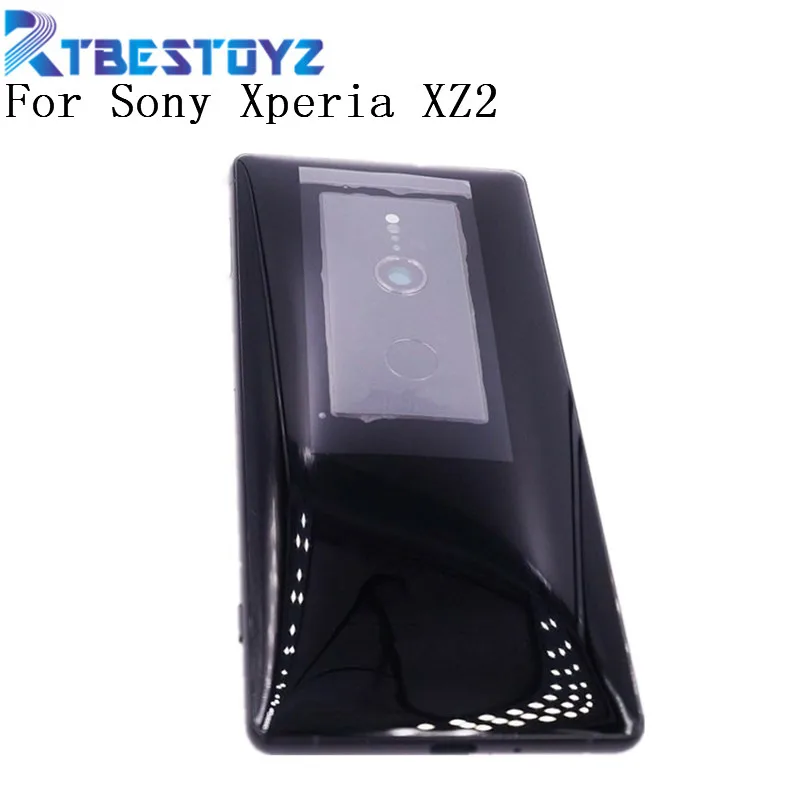 Чехол для sony Xperia XZ2 H8216 H8266 H8276 H8296, задняя крышка со стеклом, задняя крышка, корпус, чехол с объективом камеры и логотипом
