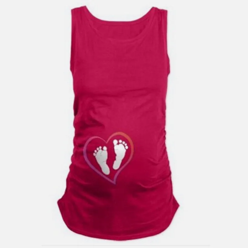 

Godier Funny Prints Maternity Tees Pregnancy T Shirt Women Vest Sleeveless Casual Maternity Clothes For Pregnant Women Plus size