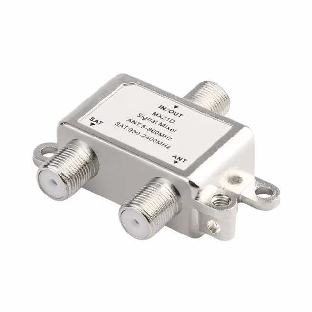 Best Price 2 in 1 2 Way Satellite Splitter TV Signal Cable TV Signal Mixer SAT/ANT Diplexer Lightweight & Compact Best Price 2 in 1 2 Way Satellite Splitter TV Signal Cable TV Signal Mixer SAT/ANT Diplexer Lightweight & Compact