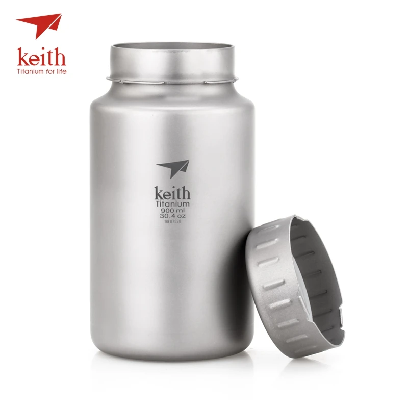 Keith titanium большой чайник, не резьбовой чайник с сумкой, большая емкость, походные бутылки на открытом воздухе 900 мл 1200 мл