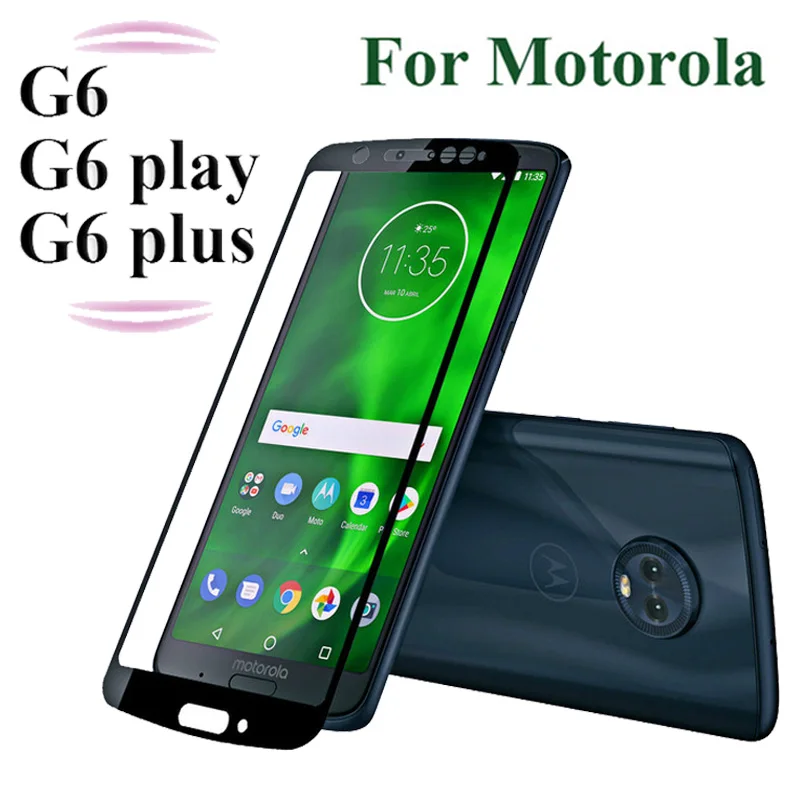 

Full cover protective glass on for moto g 6 play plus screenprotector for motorola g6 6g g6play g6plus film sheet case protect