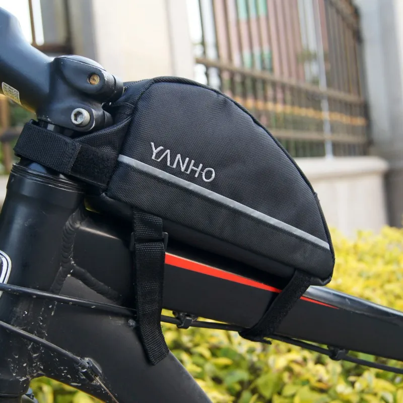 

Bicycle Saddle Bag Waterproof Front Tube Frame Bag Mountain Triangle Bike Pouch Holder Saddle Bag 2 Color