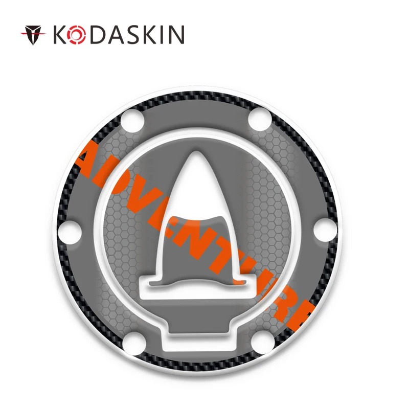 KODASKIN 3D печать крышка топливного бака Танк Pad стикеры Наклейка защита для KTM 1050 1190 1290 Приключения серый цвет - Цвет: Ivory