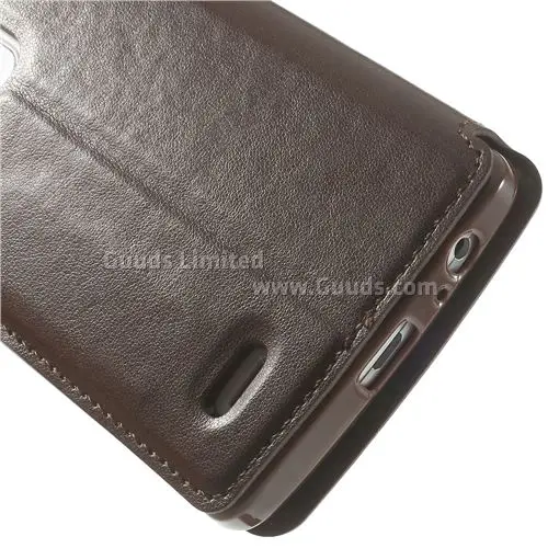 Roar Korea Noble Quick Circle Leather Flip Cover for LG G3 D850 D855 LS990 - Brown