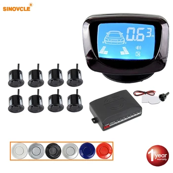 

Sinovcle 8 Sensors 22mm Buzzer LCD Parking Sensor Kit Display Car Reverse Backup Radar Monitor System 12V