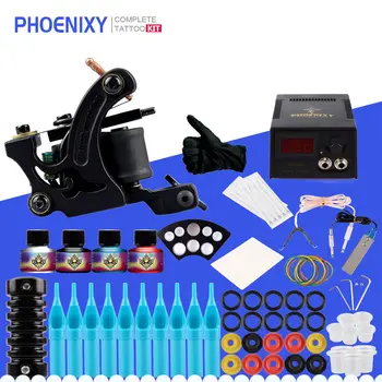

Complete Tattoo Kit Tattoo Machine Set Guns Kit 4 Colors Immortal Inks Set LCD Power Supply Grips Kits Tattoo Accessories Set