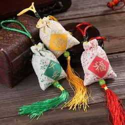 Автомобиль висит Лаванда Саше сумка Традиционный китайский народный книги по искусству слово печатных ленточки медицина Spice аромат маскот