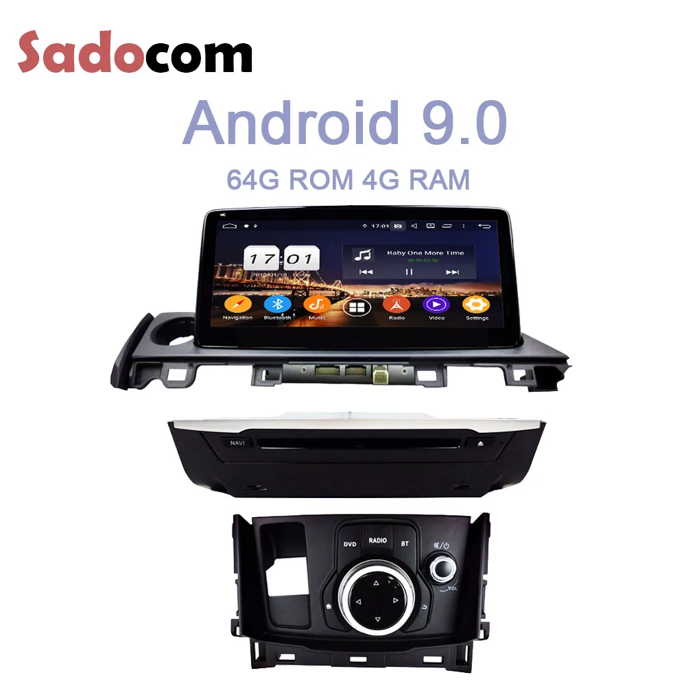 

DSP TDA7851 Android 9.0 8 Core + 4GB + 64GB Car DVD Player Stereo GPS Glonass Map RDS autoradio Bluetooth For Mazda 6 2017 2018