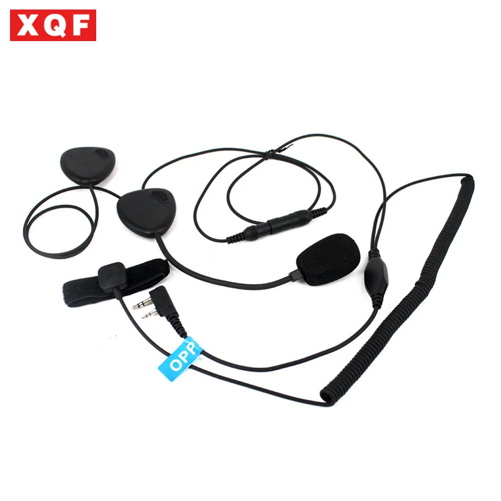 XQF 2 Pin Finger PTT мотоциклетный шлем радио гарнитура микрофон для Kenwood 3207 BAOFENG UV5R UV5RA Ham Радио рация