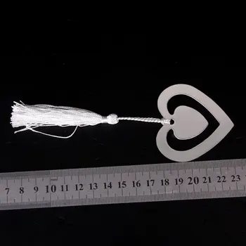 

Affordable Wedding Favors Double Hearts Bookmark Party Favors Stainless Steel with Tassels