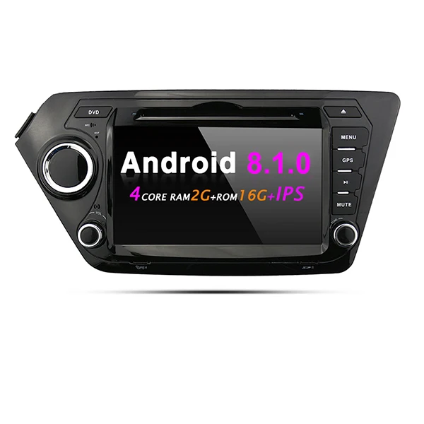 EKIY Android 8,1 2 Din Автомобильный мультимедийный плеер для Kia Rio K2 DVD стерео радио видео плеер gps Navi 2G+ 32G четырехъядерный Wifi OBD BT - Цвет: 2G 16G IPS