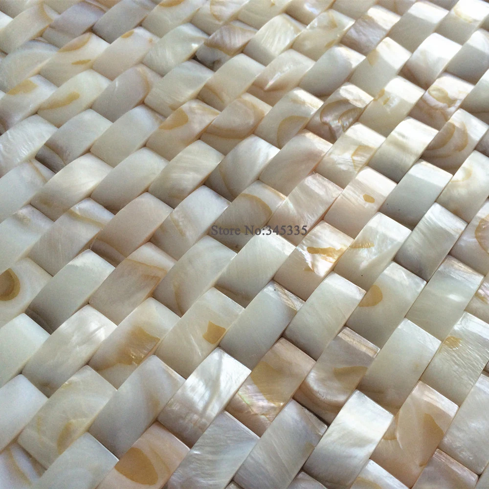 Beste 11 STKS Nieuwe natuurlijke 3D baksteen shell moza iuml;ek tegel groutless parelmoer keuken backsplash slaapkamer behang hotel bar villa